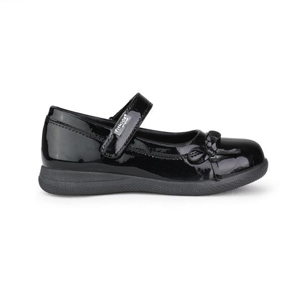 GIRLS BLACK PATENT VELCRO SCHOOL SHOE - ruffntumblekids