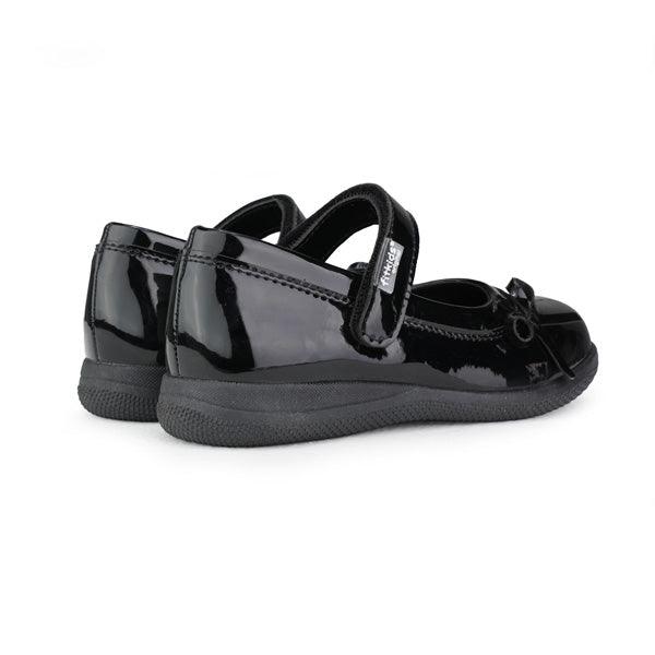 GIRLS BLACK PATENT VELCRO SCHOOL SHOE - ruffntumblekids