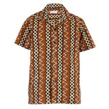 BOYS BROWN ANKARA SHIRT - ruffntumblekids