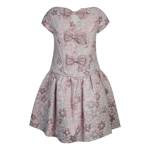 PINK FLORAL DROPWAIST GIRLS DRESS - ruffntumblekids