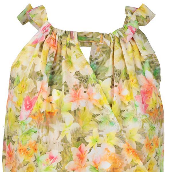 GIRLS PRINTED DRESS - LIME GREEN - ruffntumblekids