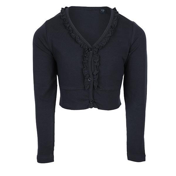 GIRLS LONG SLEEVE KNITTED BOLERO - NAVY - ruffntumblekids