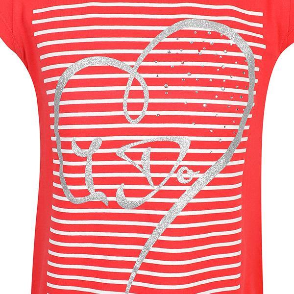 RED 'HEART SHAPE' DESIGNED TEE - ruffntumblekids