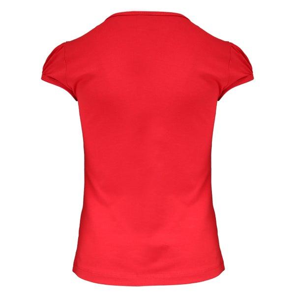 Girls red shop t shirt