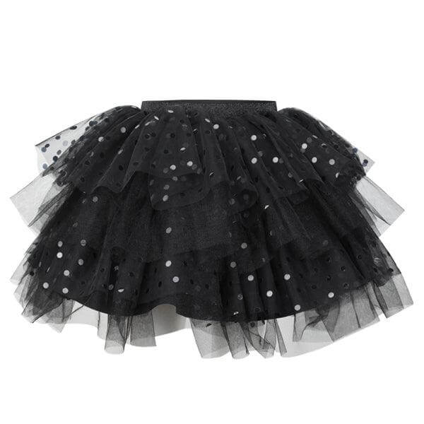 Wild Rich Kids black polka dots skirted tutu leo 7/8 authentic NWOT