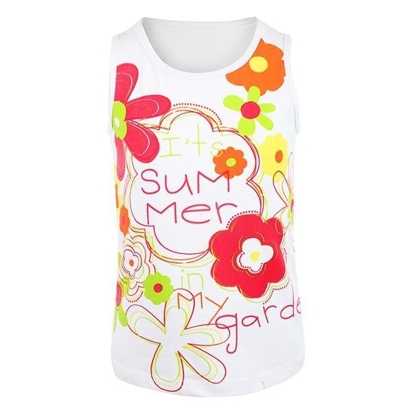 WHITE FLORAL GRAPHIC TOP - ruffntumblekids