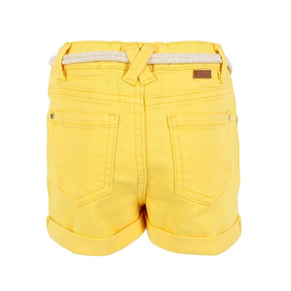 GIRLS BASIC TWILL SHORTS - YELLOW - ruffntumblekids