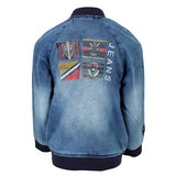 BOYS BLUE DENIM JACKET WITH ZIPPER - ruffntumblekids