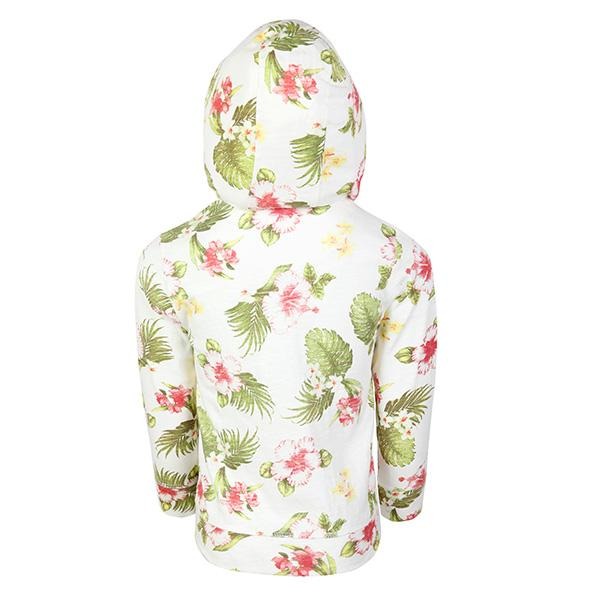 MULTICOLOR GIRLS HOODIE WITH FLORAL PRINT - ruffntumblekids