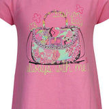 PINK GRAPHIC GIRLS TSHIRT - ruffntumblekids