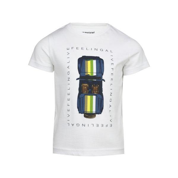 BOYS SHORT SLEEVE T-SHIRT - WHITE - ruffntumblekids